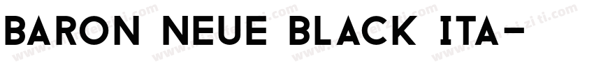 Baron Neue Black Ita字体转换